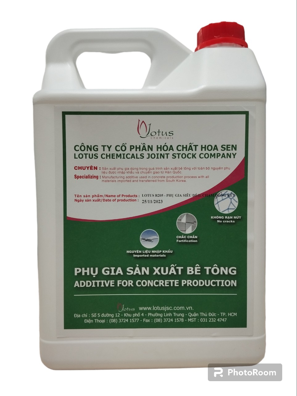 Lotus R368 - Phụ gia siêu dẻo, chậm đông kết ký hiệu loại G