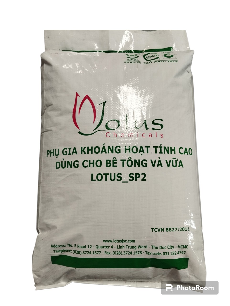 Lotus_SP2 Phụ gia khoáng hoạt tính cao dũng cho bê tông và vữa
